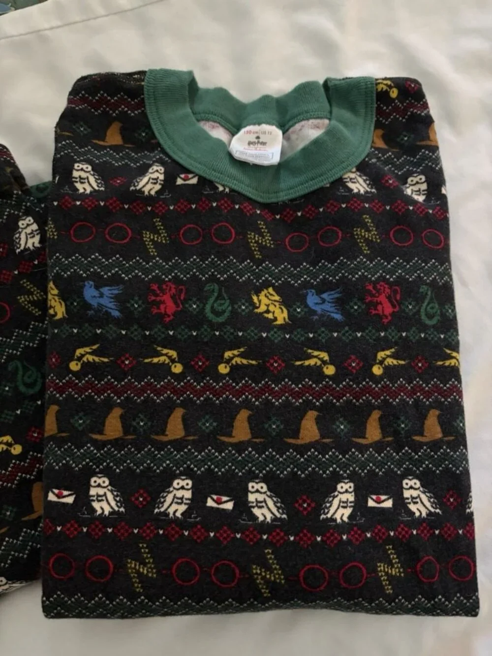 Hanna Andersson Kids Pair Of Long Sleeve Pants Pajamas Harry Potter Snoopy Sz 12